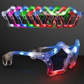 Blank Assorted Color Flashing LED Star Shaped Sunglasses